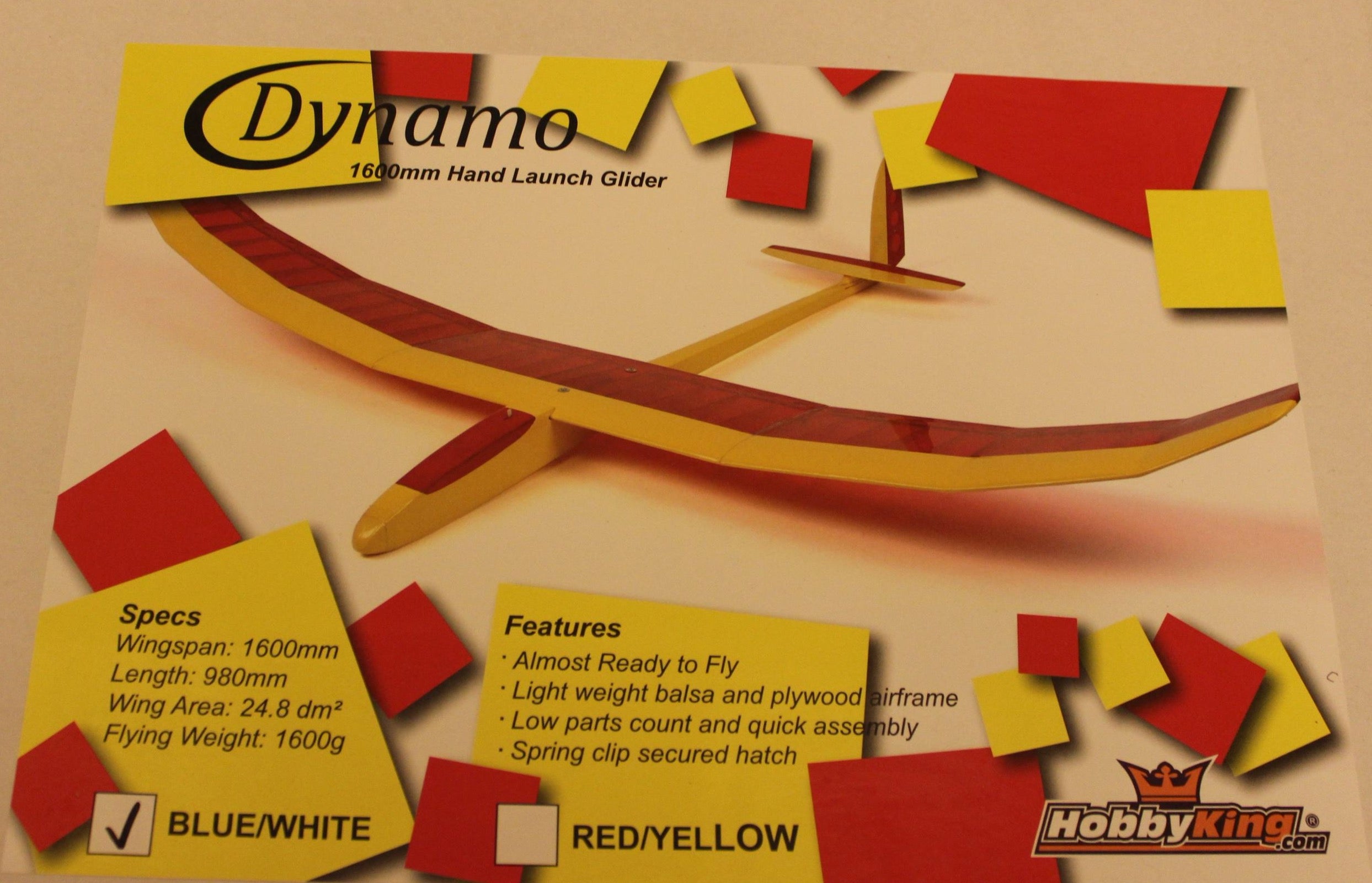 New Product Felipe Vadillo Designed Dynamo Glider Balsa 1500mm