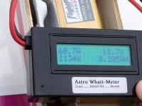 Name: wattmeter.jpg
Views: 513
Size: 54.8 KB
Description: More than 1100 watts! Requires 20c cells (older cell types only produced 45 amps with same prop!)