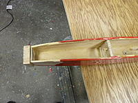 Name: P1060534.JPG
Views: 35
Size: 2.77 MB
Description: Cut the nose block off and added new plywood motor mount and balsa filler block.