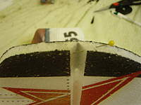 Name: DSC00079.jpg
Views: 550
Size: 51.3 KB
Description: Use a pin to keep the rudder straight so you can see better if it is 90 degrees to the stab.
