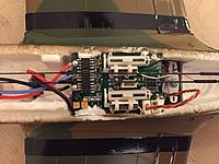 Name: image.jpg
Views: 142
Size: 609.0 KB
Description: Trimmed the inside foam of the fuse to allow a channel that fits the UMX Beast 3D Board resting on an inner ledge.  Elevator and Rudder Control Rods have been shortened and reattached.