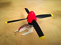 Name: image.jpg
Views: 100
Size: 445.2 KB
Description: The Powertrain:  Eflite 2500KV Motor, Aeromodz Custom P-40 Motor Mount, UMX P-47 4-Bladed Prop, and Parkzone Ultra Micro P-51 Mustang Spinner.