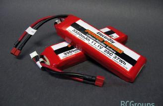 2 x 3350 mAh  3S Electrifly batteries for power