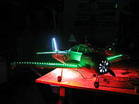 Name: IMG_2783.jpg
Views: 135
Size: 47.0 KB
Description: Since I don't fly the T-28 too much anymore I decided to make it into my night flyer.  246 LEDs if I counted correctly.