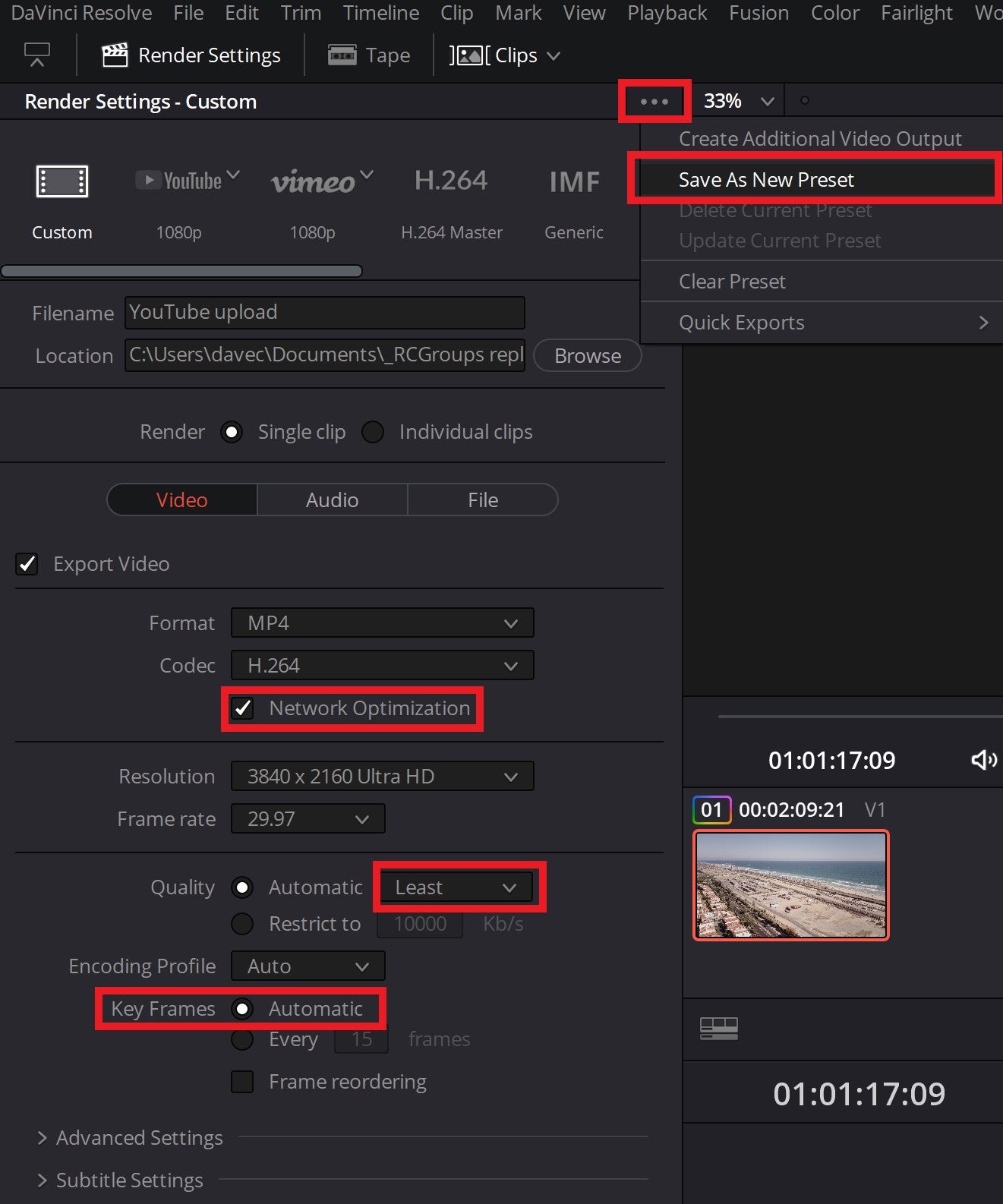 YouTube export settings for DaVinci Resolve A13692683-107-Custom%20export%20for%20YouTube%20in%20DaVinci%20Resolve