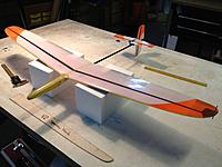 Name: IMG_0613.jpg
Views: 248
Size: 150.9 KB
Description: New 40" Sparrow Hawk with Zone V2 airfoil and planform. This baby is going to launch to the moon and go up on a bug fart. Watch out Gavin...