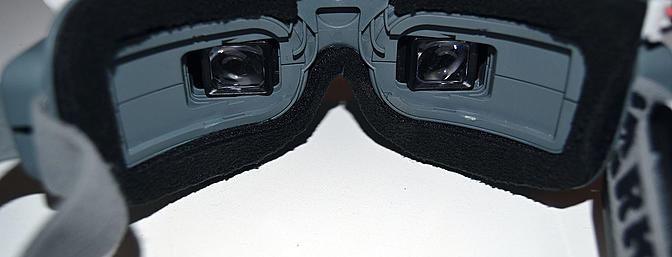 The Focal V2 unit has 640x480 optics and a 32˚ field of view. The distance between the optic screens can be adjusted to match the spacing of a user’s eyes.  This FOV actually worked well for me. Note the foam pieces instead of the old rubber eye pieces