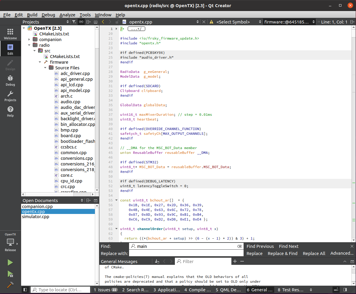 Blog #2: Exploring and debugging OpenTX/EdgeTX with Qt Creator IDE ...