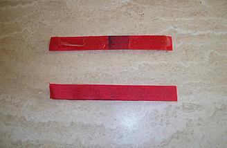 These were the hook-and-loop strips from the factory.
